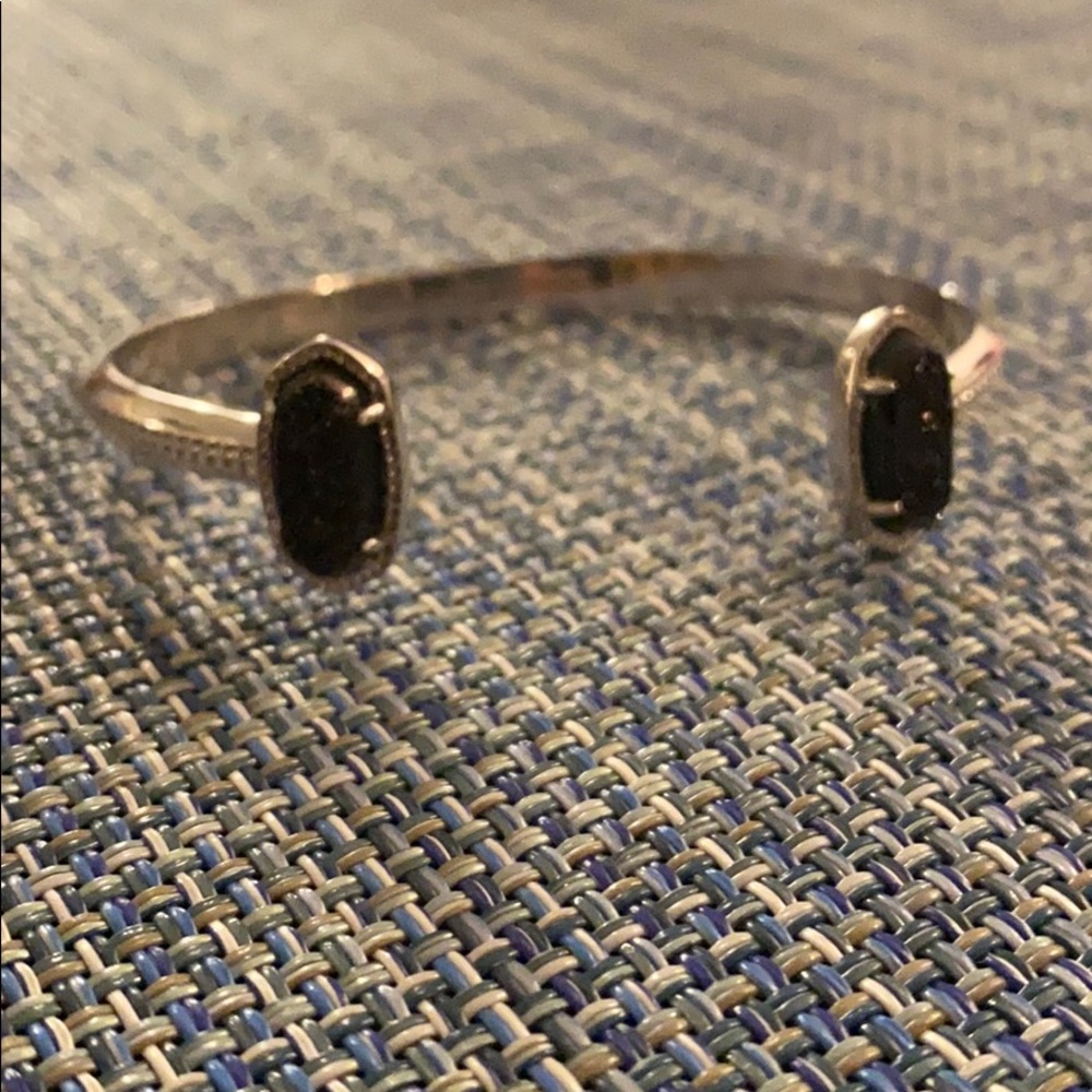 Kendra Scott black druzy adjustable bangle - Edie